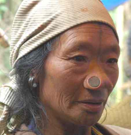 This is a woman belonging to the Apatani tribe which resides the Arunachal